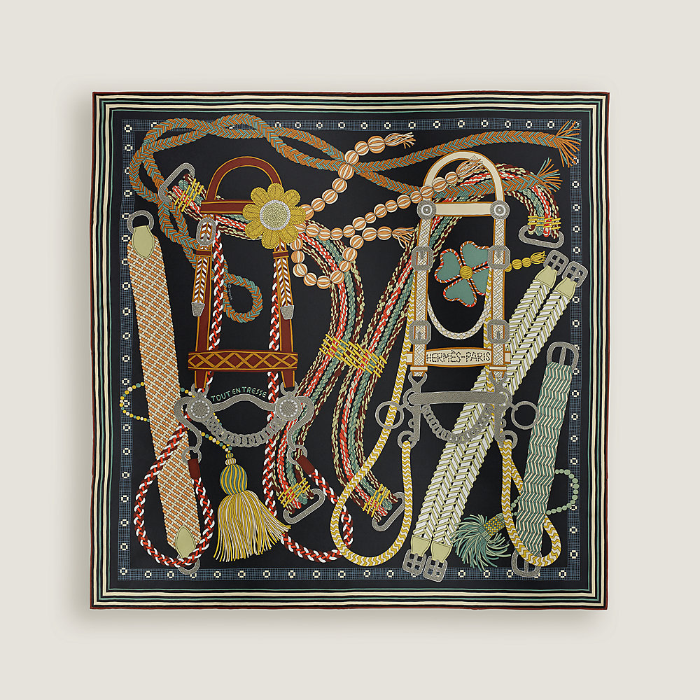 Tout en Tresse scarf 70 - Purple | Hermès Mainland China